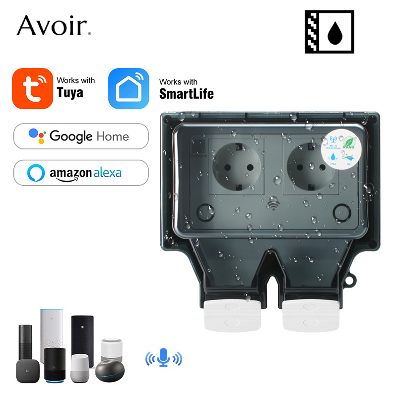 Outdoor Power Strip - Avoir Tuya Muur Stopcontacten Ip66 Waterdicht