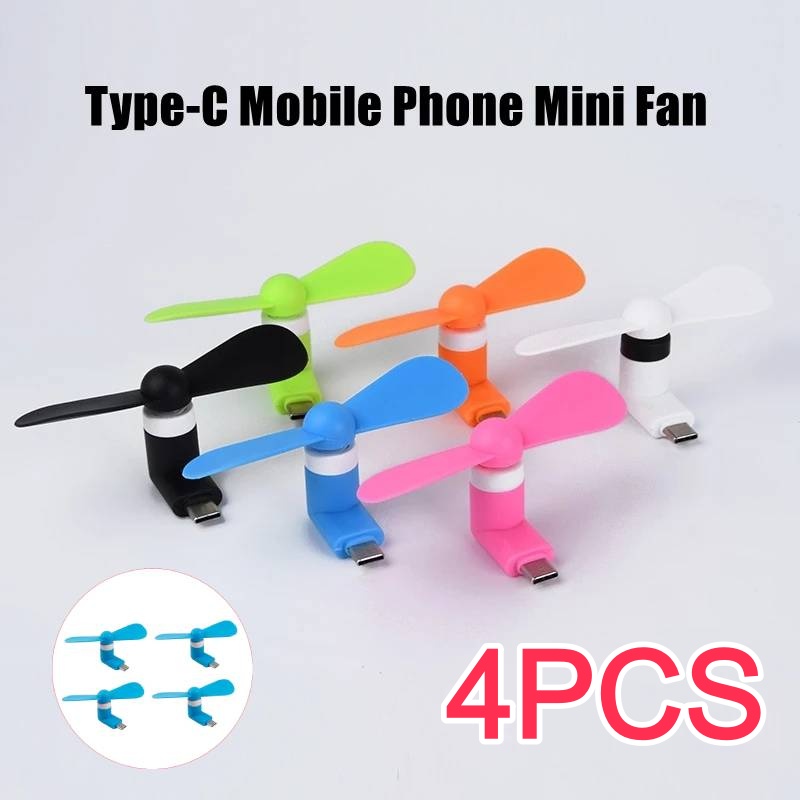 Outdoor Usb Power Supply - 4/2/1 stuks Type-C Mini Draagbare Microventilator