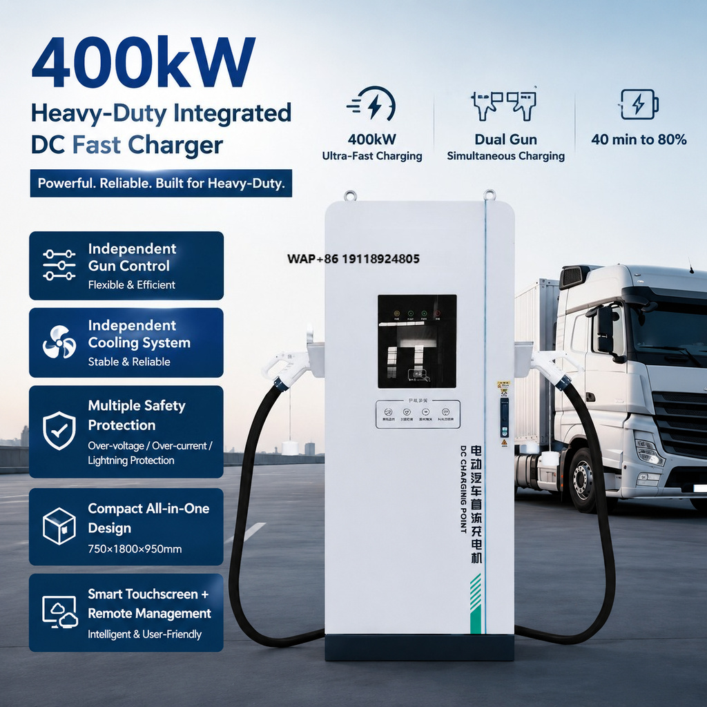 Power Outdoor - 400kW Commerciële DC EV-lader Dubbel 200kW