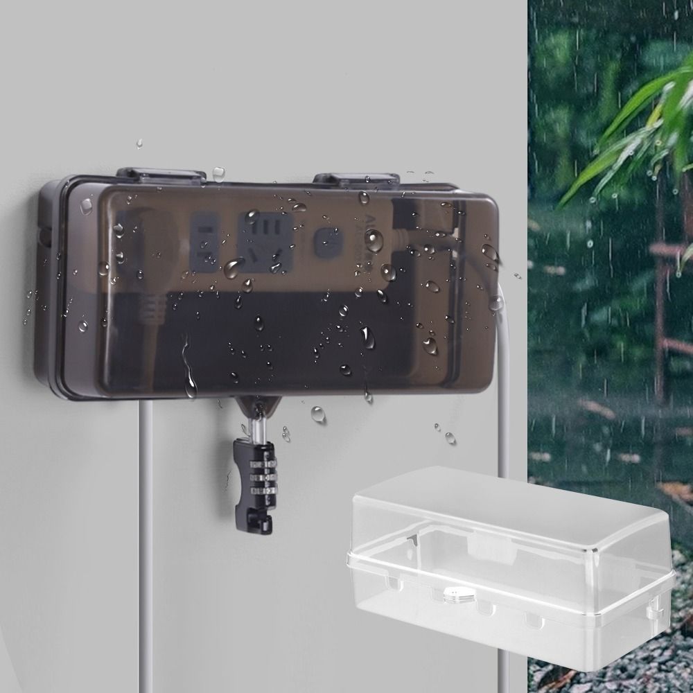 Outdoor Power Strip - Duurzame kunststof stekkerdoos Anti-diefstal Weerbestendige verlengsnoerhoes