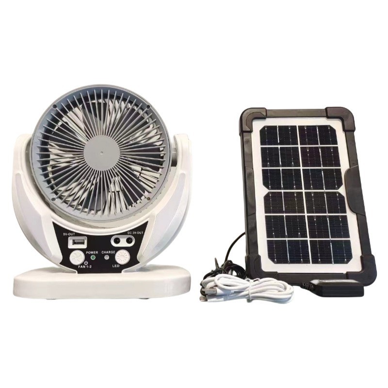 Outdoor Power Pedestal - 8in Zonne-Energie Ventilatorlamp Op Zonne-Energie AC