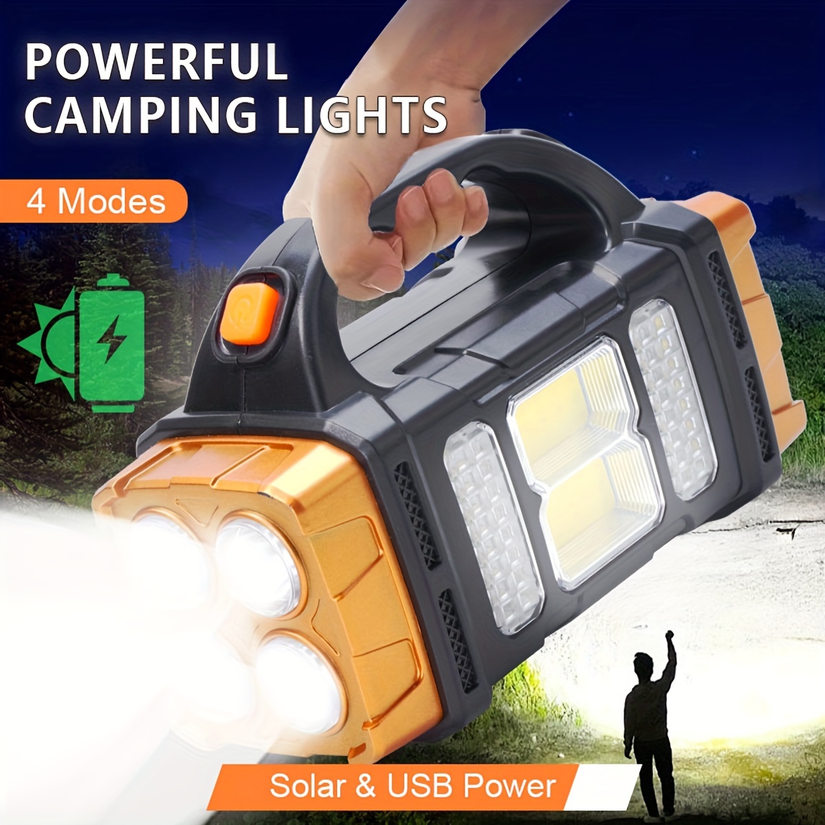 Outdoor Usb Power Supply - Nieuwe upgrade oplaadbare krachtige zonne-energie LED-zaklamp