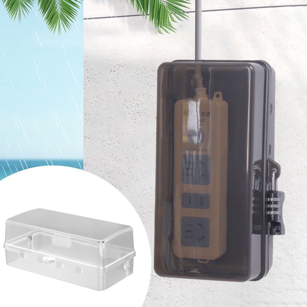 Outdoor Power Strip - Draagbare kunststof stekkerdoos Anti-diefstal waterdichte kabelbeheerdoos