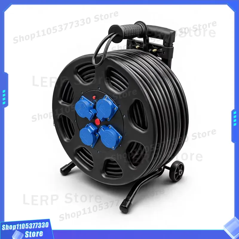 Quality Outdoor Power - 50m zware kwaliteit verlengkabel 16A 250V