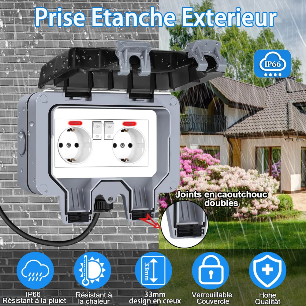 Europese stijl buitenstopconta - Outdoor Power Strip recensie en prijs