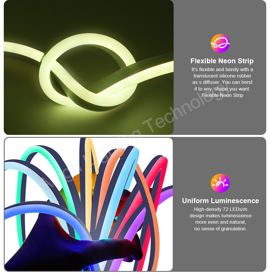 220V RGB LED Neon Strip met EU - Outdoor Power Strip recensie en prijs