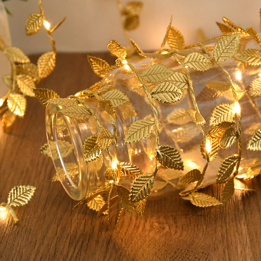 Gouden blad rotan koperdraad l - Outdoor Power For Christmas Lights recensie en prijs
