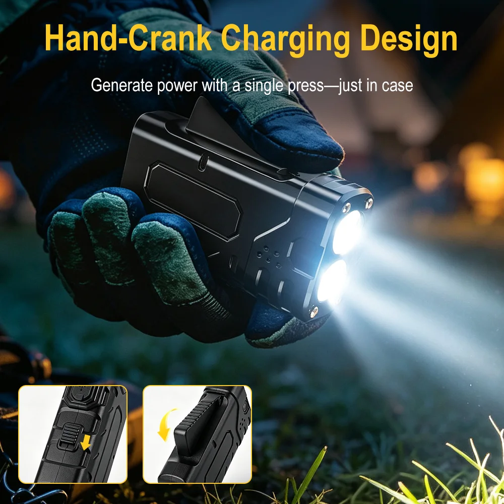BORUIiT Handkruk EDC LED-zakla - Outdoor Usb Power Supply recensie en prijs