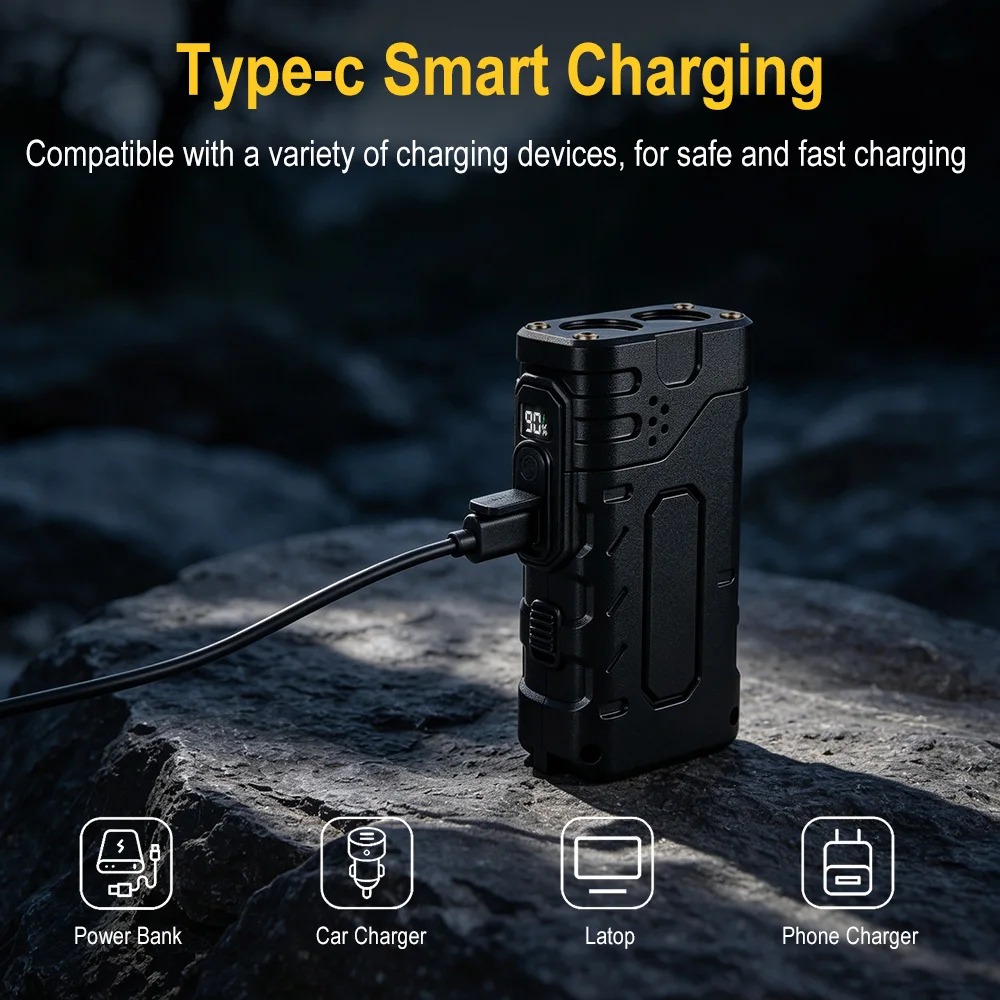 BORUIiT Handkruk EDC LED-zakla - Outdoor Usb Power Supply recensie en prijs